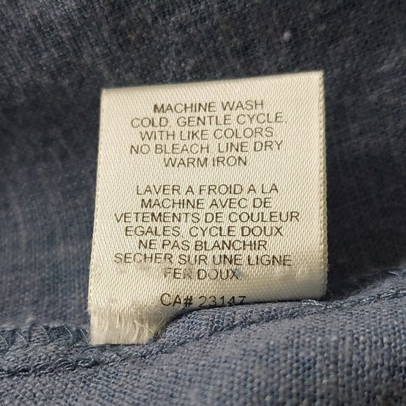 Talbots Linen Blend Blue Maxi Dress Women's Size 12 - Picture 8 of 8